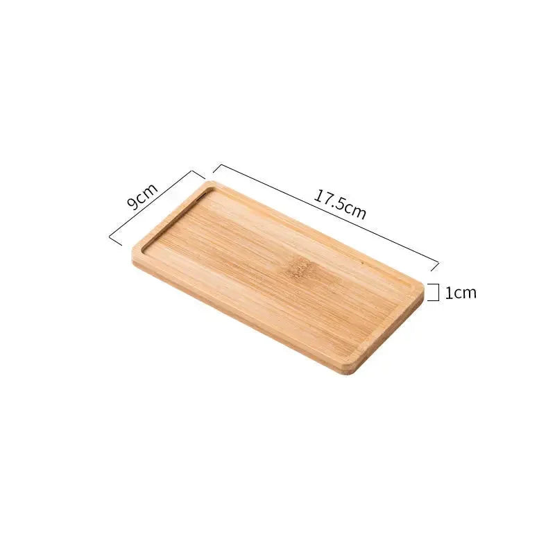 1-4PCS Natural Bamboo Tray