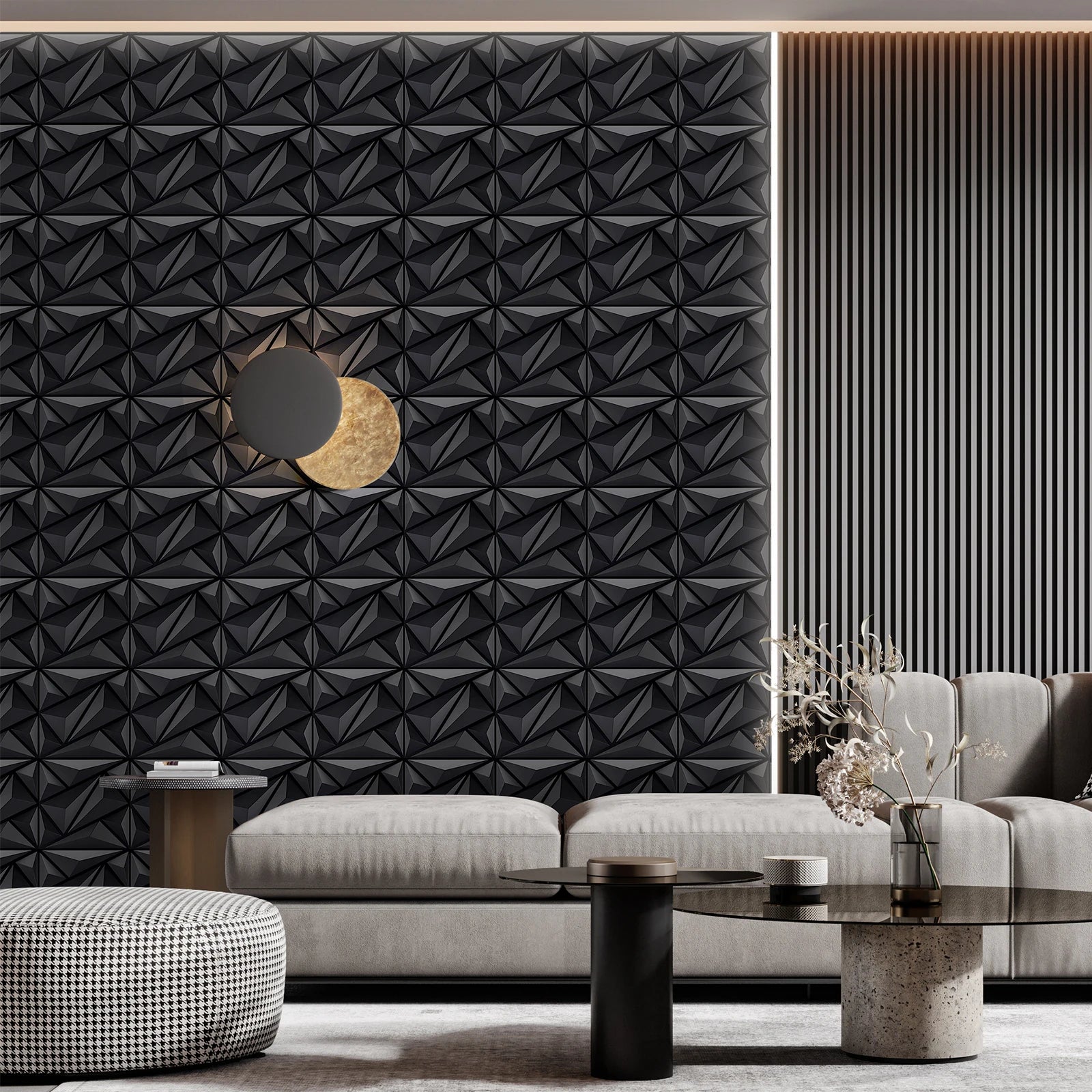 3D textured wall panel