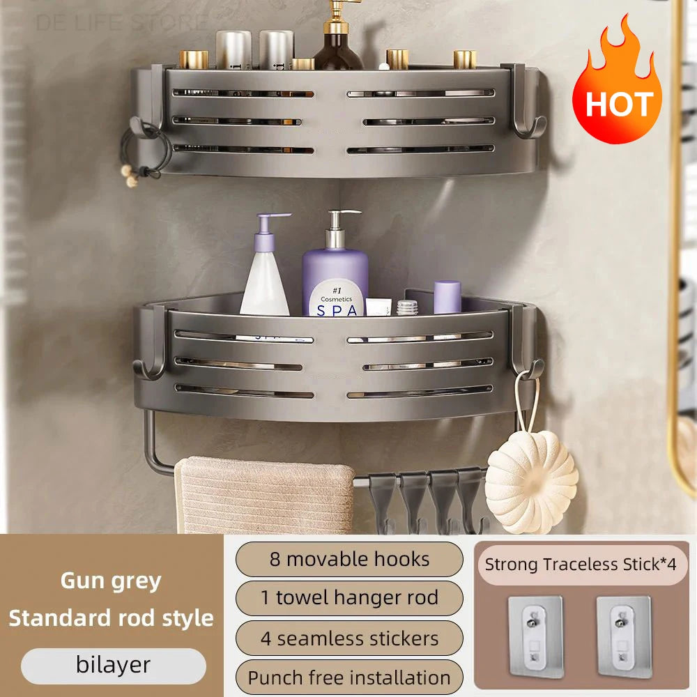 1-2PCS Bathroom Corner Shelf